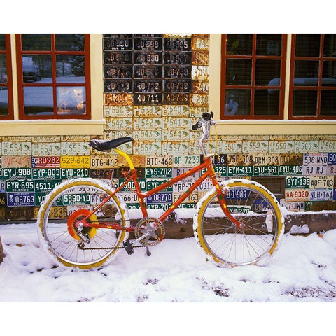 CB Bike Gold Ornate Wood Framed Art Print with Double Matting by Leacock, J.C.