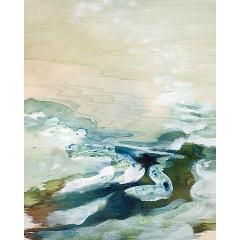 The Sound The Sea Makes Black Modern Wood Framed Art Print with Double Matting by Leaver, Tara