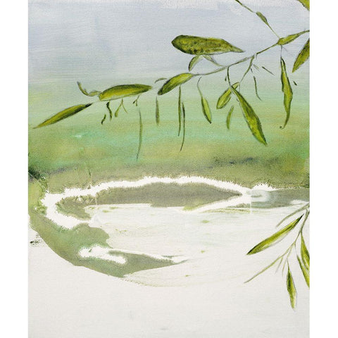 Whispering The Numbers Black Modern Wood Framed Art Print with Double Matting by Leaver, Tara
