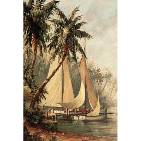 Rum Cay Black Modern Wood Framed Art Print by Malarz