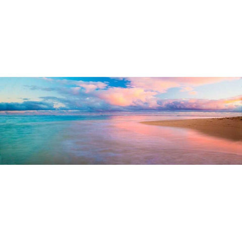 Haena Beach Black Modern Wood Framed Art Print with Double Matting by Murray, Jeffrey