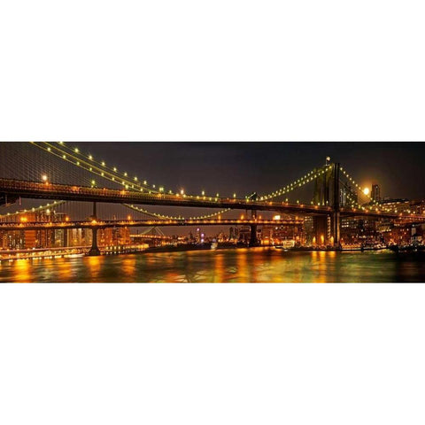 Three Bridges Gold Ornate Wood Framed Art Print with Double Matting by Mikaels, Natalie