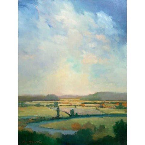 First Turn Black Modern Wood Framed Art Print by McCarthy, William