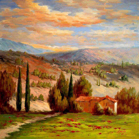 Rural Bliss Black Modern Wood Framed Art Print by Marino