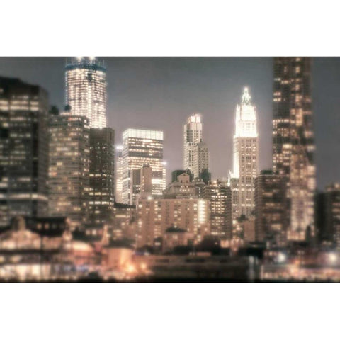 In a New York Minute Black Modern Wood Framed Art Print by Mikaels, Natalie