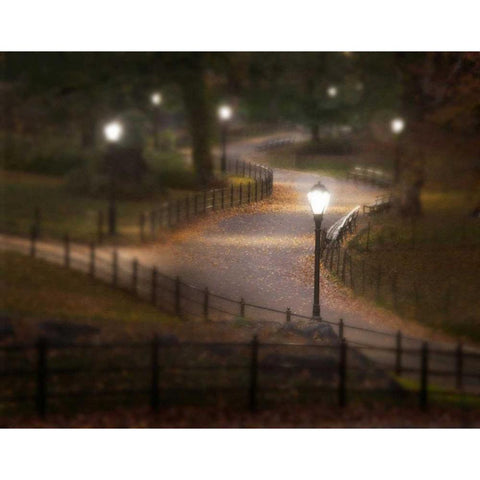 Twilight Stroll Gold Ornate Wood Framed Art Print with Double Matting by Mikaels, Natalie