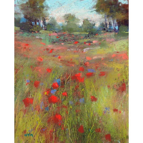 Big Meadow Black Modern Wood Framed Art Print by Margulis, Karen