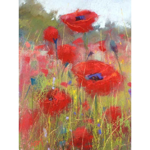 In the Poppy Field Gold Ornate Wood Framed Art Print with Double Matting by Margulis, Karen