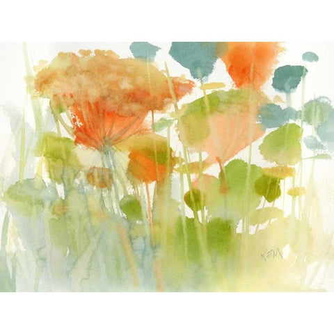 Summer Profusion White Modern Wood Framed Art Print by Margulis, Karen