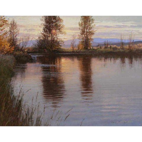 Just Before Nightfall Gold Ornate Wood Framed Art Print with Double Matting by Moore, Jay