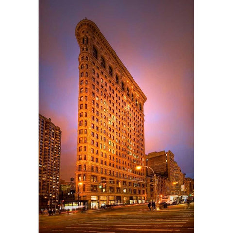 Dramatic Flatiron Gold Ornate Wood Framed Art Print with Double Matting by Mikaels, Natalie