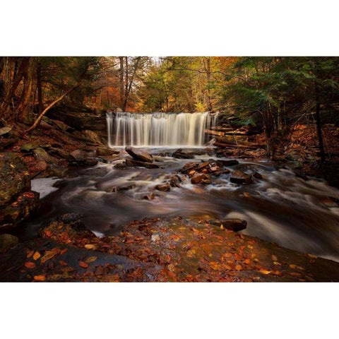 Rushing Water White Modern Wood Framed Art Print by Mikaels, Natalie