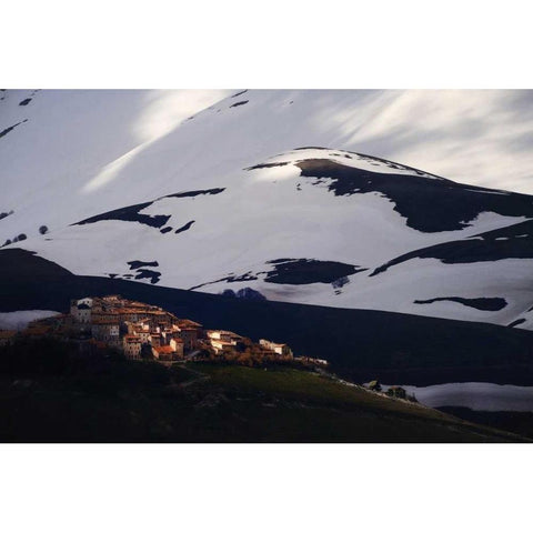 Late Night on Casteluccio, Umbria Black Modern Wood Framed Art Print with Double Matting by Mumford, Andy