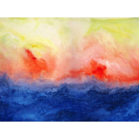 Brushfire II Black Modern Wood Framed Art Print by Maldonado, Jacqueline