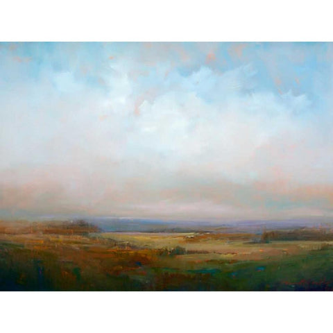 Into the Foothills White Modern Wood Framed Art Print by McCarthy, William