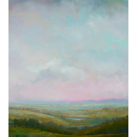 Evening Glow Black Modern Wood Framed Art Print by McCarthy, William