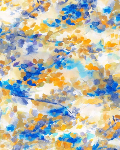 Canopy Blue White Modern Wood Framed Art Print with Double Matting by Maldonado, Jacqueline