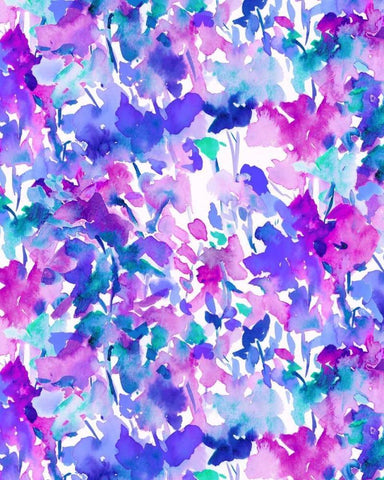 Local Color Purple White Modern Wood Framed Art Print with Double Matting by Maldonado, Jacqueline