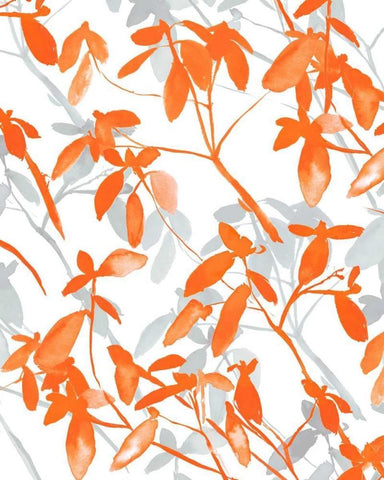 Premonition Orange White Modern Wood Framed Art Print with Double Matting by Maldonado, Jacqueline
