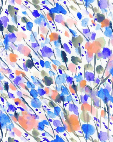 Wild Nature Blue White Modern Wood Framed Art Print with Double Matting by Maldonado, Jacqueline