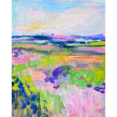 Colourful Land I Black Modern Wood Framed Art Print by Marrison, TA
