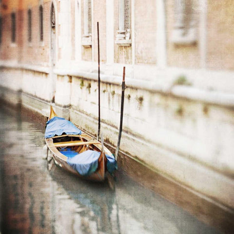 Gondola White Modern Wood Framed Art Print with Double Matting by Morrissey, Margaret