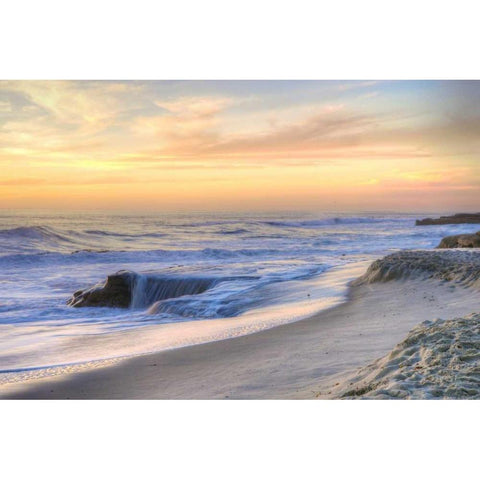 La Jolla Sunset Black Modern Wood Framed Art Print by Mayo, Dean