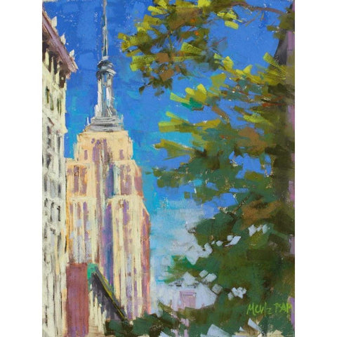 Empire White Modern Wood Framed Art Print by Mertz, Nancie King