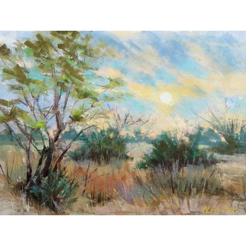 Texas Sunrise Black Modern Wood Framed Art Print by Mertz, Nancie King