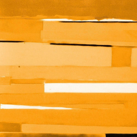 Gold Monochromatic White Modern Wood Framed Art Print with Double Matting by Miller, Gil