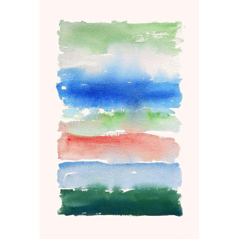 Cool Spectrum White Modern Wood Framed Art Print by Muren, Nancy LaBerge