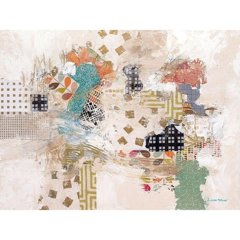 Materializing Black Modern Wood Framed Art Print with Double Matting by McCourt, Suzanne