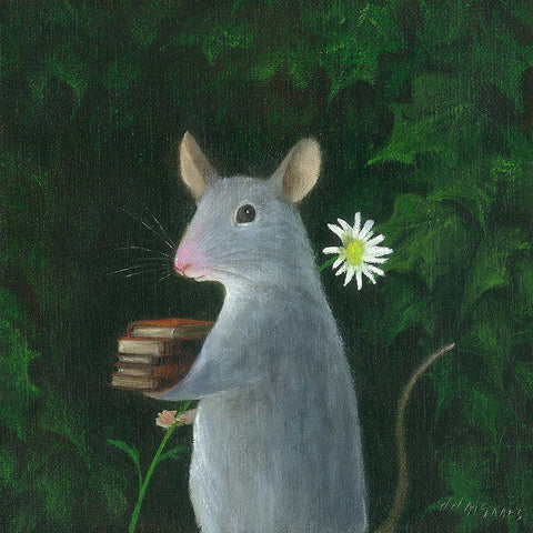 The Imaginary Friend White Modern Wood Framed Art Print with Double Matting by McInnes, DD