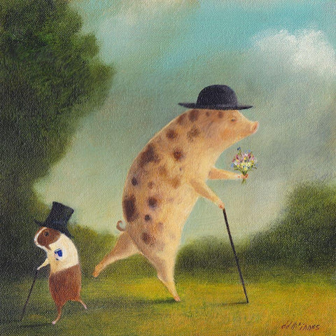 The Temptations of Bentley Scroop White Modern Wood Framed Art Print with Double Matting by McInnes, DD