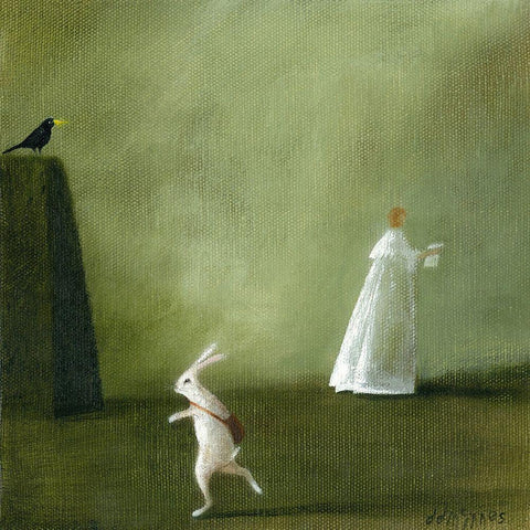 The Ghost Letter Black Ornate Wood Framed Art Print with Double Matting by McInnes, DD