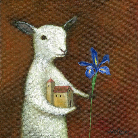 The Model Maker White Modern Wood Framed Art Print by McInnes, DD