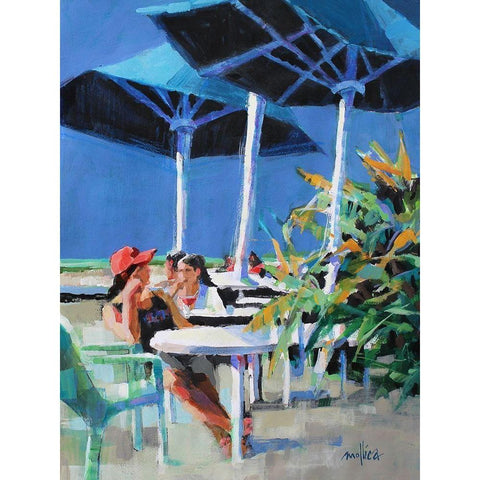 Red Cap White Modern Wood Framed Art Print by Mollica, Patti