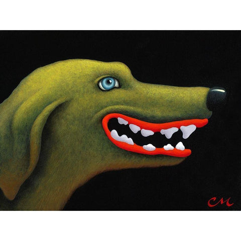 Good Dog Black Modern Wood Framed Art Print with Double Matting by Miles, Chris