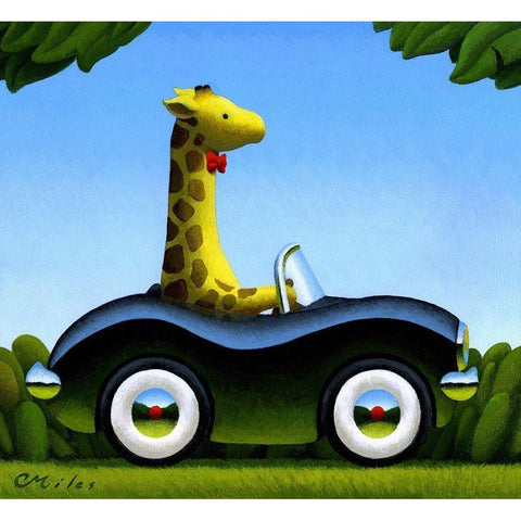 Commuting Black Modern Wood Framed Art Print with Double Matting by Miles, Chris