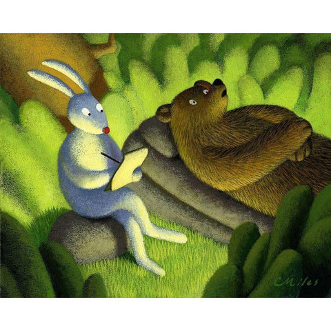 Its a Jungle Out There Gold Ornate Wood Framed Art Print with Double Matting by Miles, Chris