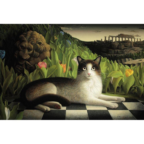 Call of the Wild Gold Ornate Wood Framed Art Print with Double Matting by Miles, Chris