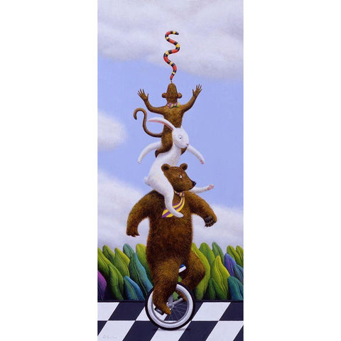 The Talent Show White Modern Wood Framed Art Print by Miles, Chris