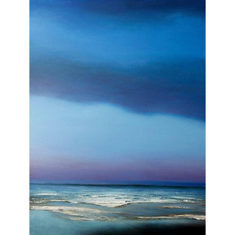 Blue Symphony Black Modern Wood Framed Art Print with Double Matting by Mote, Michael