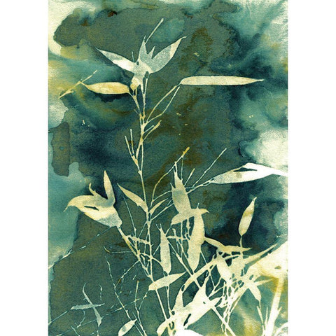 Bamboo Garden White Modern Wood Framed Art Print by McCurdy, Krista