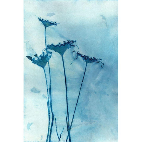 Blue Anne Black Modern Wood Framed Art Print with Double Matting by McCurdy, Krista