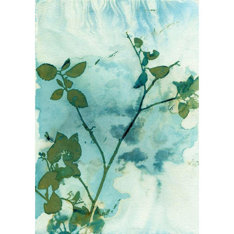 Leaves and Sky White Modern Wood Framed Art Print by McCurdy, Krista