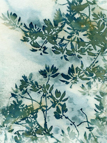 Wallpaper Black Ornate Wood Framed Art Print with Double Matting by McCurdy, Krista