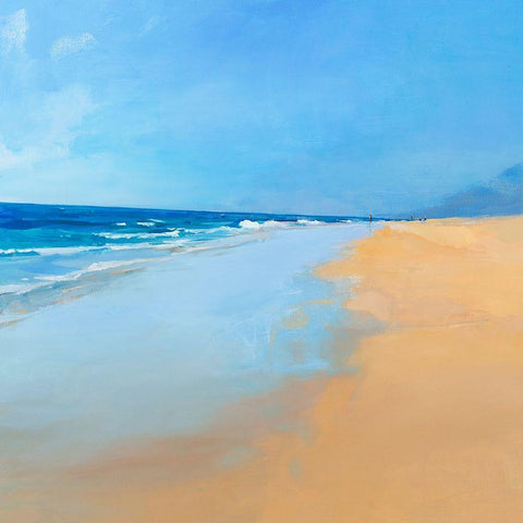Fuerteventura Beach Gold Ornate Wood Framed Art Print with Double Matting by Merino, Carmen