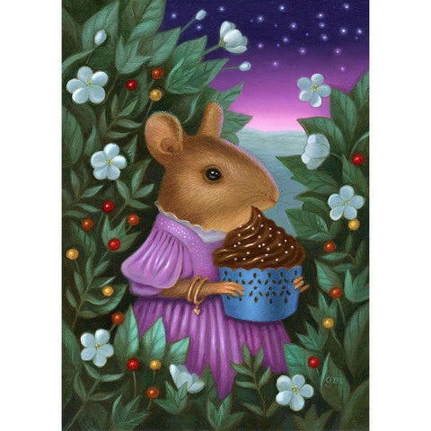 Beatrice Upon The Brink of Night Black Modern Wood Framed Art Print with Double Matting by Matarazzo, Gina