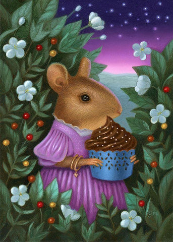 Beatrice Upon The Brink of Night White Modern Wood Framed Art Print with Double Matting by Matarazzo, Gina